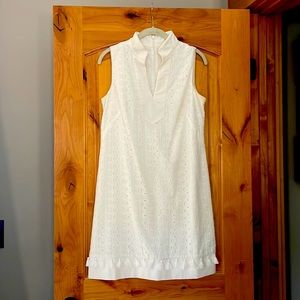 Eliza J Women’s Sleeveless Cotton/Poly Blend Dress White Size 6